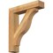 Ekena Millwork Funston Block Rough Sawn Bracket w/ Offset Brace, Western Red Cedar, 6"W x 26"D x 30"H BKT0604X26X30FST05RWR - alternate 1